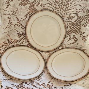 Noritake Gilded Age Ivory china Set Of 3 7" Bread & Butter Plates